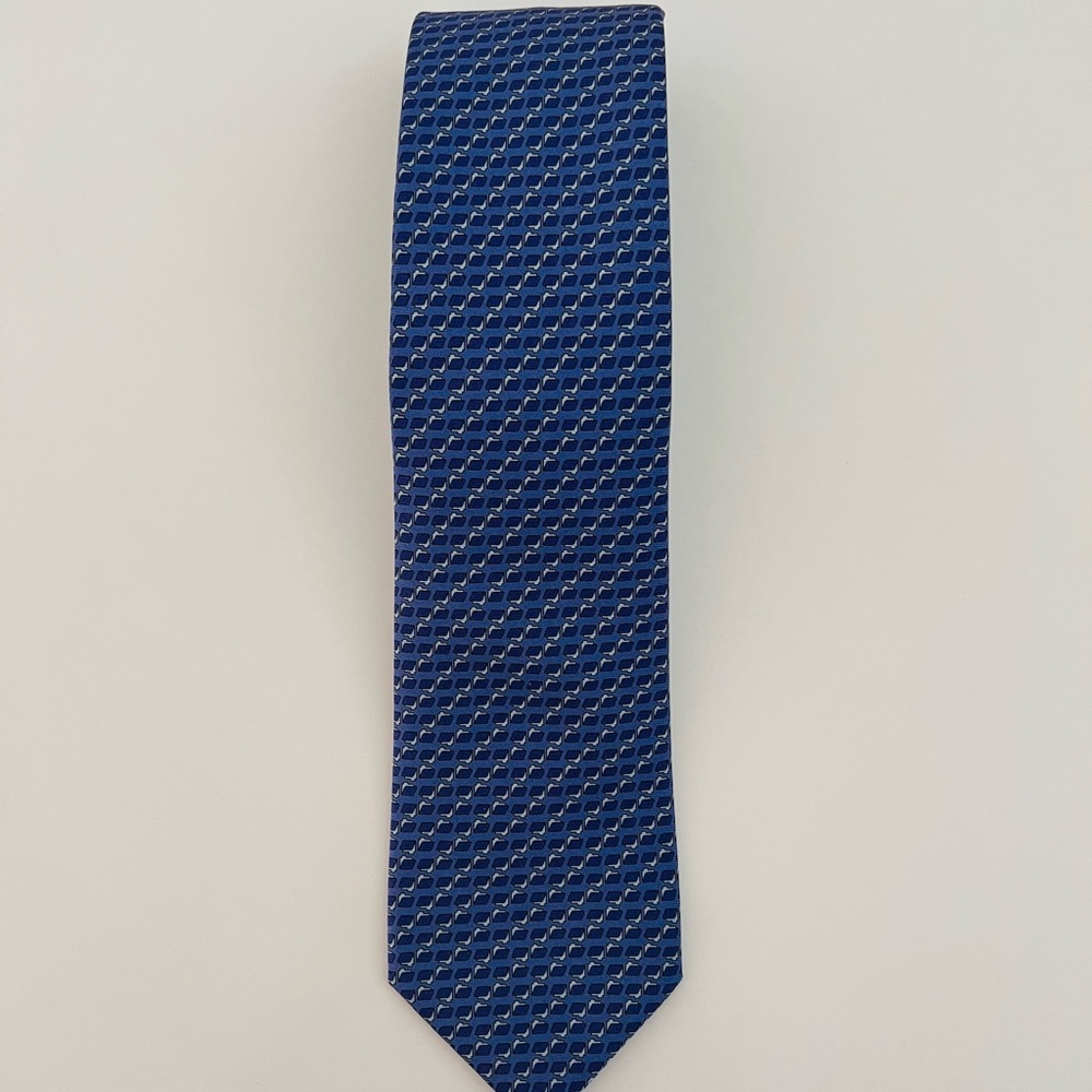 Hermes Blue Patterned Men's Tie